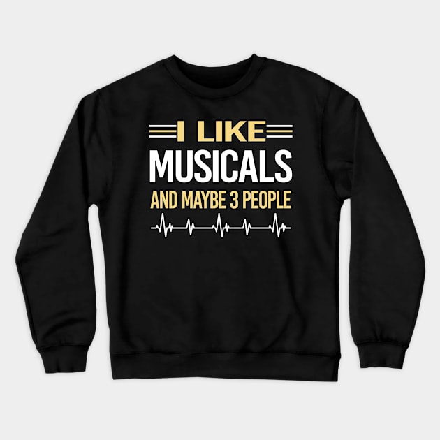 3 People Musicals Crewneck Sweatshirt by symptomovertake